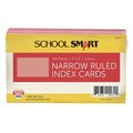 School Smart INDEX CARDS 3X5 RULED CHERRY PK OF 100 PK IND35RDRL